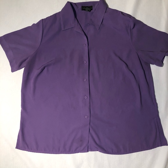 Tops Purple Button Down Shirt Poshmark